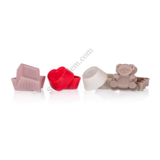 Banquet Szilikon Mini Bonbon Formák – 8 Darab, 4 Dizájn sütés és főzés