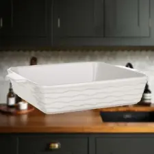 Banquet Téglalap alakú sütőtál CULINARIA Fehér 28,5x24x6cm 60ZF12 edény