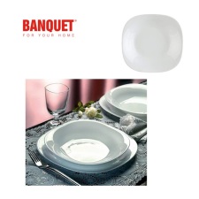 BANQUET Üveg mélytányér PARMA 23 cm 05498870 tányér és evőeszköz