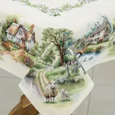  Bárányos gobelin asztalterítő 96x100 cm lakástextília