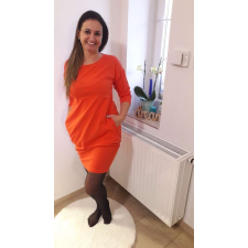 Barbara-háromnegyedes újjal- narancs női ruha
