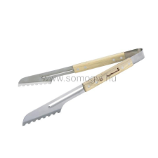 BARBECOOK BC-ACC-7070 luxus rozsdamentes acél fogó, gumifa nyél, 100% FSC, 40cm kerti sütés és főzés