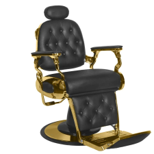 Barber Szék FRANCESCO GOLD Fekete szépségápolási bútor