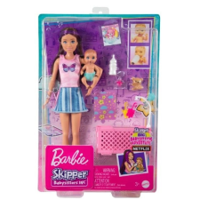Barbie bébiszitter játék szett barbie baba