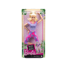 Barbie: Hajlékony jógababa szőke hajjal lila ruhában - Mattel baba