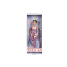 Barbie Looks baba rövid hajjal rózsaszín ruhában barbie baba
