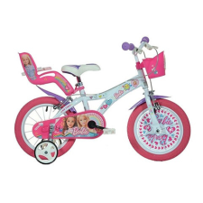 Barbie rózsaszín-fehér kerékpár 14-es méretben gyermek kerékpár