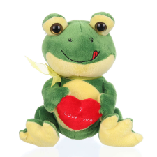 Barky - plüss béka szívvel - 21cm plüssfigura