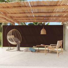 barna behúzható oldalsó terasznapellenző 200 x 600 cm kerti bútor