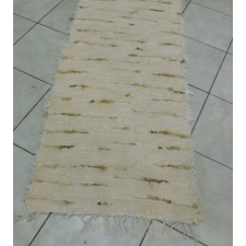 Barna beszövéses világosbarna rongyszőnyeg 75x190cm/Cikksz:0510539 lakástextília