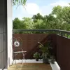  barna és fekete polyrattan erkélyparaván 600x80 cm