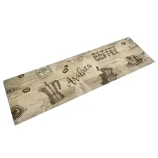  Barna kávémintás mosható bársony konyhaszőnyeg 45x150 cm lakástextília