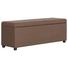 barna poliészter pad tárolórekesszel 116 cm bútor