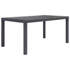  barna rattan hatású műanyag kerti asztal 150 x 90 x 72 cm kerti bútor