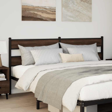  barna tölgy színű acél és szerelt fa csere fejtámla 180 cm ágy és ágykellék