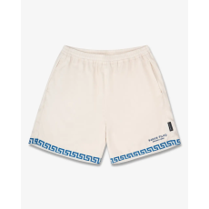 Baron Filou SS25 Shorts with Greek Pattern - Pearl White