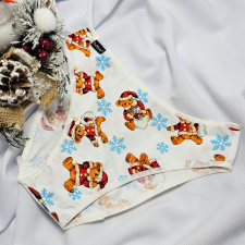 Barones KARÁCSONYI pamut bugyi fehér maci mintás L női alsó