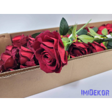  Bársony rózsa szál 51 cm - Piros dekorációs kellék