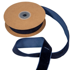  Bársony szalag navy kék 2.5cmx10y dekorációs kellék
