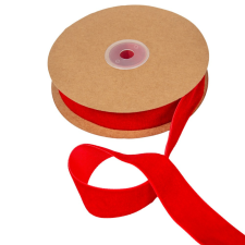  Bársony szalag piros 2.5cmx10y dekorációs kellék