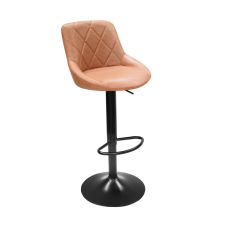  Bárszék, textilbőr konyak/fekete, TERKAN NEW bútor