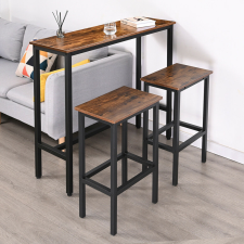  Bárszett 3 részes 1 asztal 2 db bárszékkel barna BD02-BROWN bútor