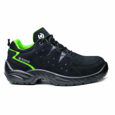 Base Harlem munkavédelmi cipő S1P SRC (fekete/zöld, 38)