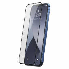 Baseus 2x Full Screen üvegfólia iPhone 12 mini, fekete mobiltelefon kellék