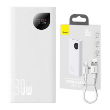 Baseus Adaman2 Powerbank 10000mAh 2xUSB-A USB-C 30W fehér (PPAD080002) (PPAD080002) power bank
