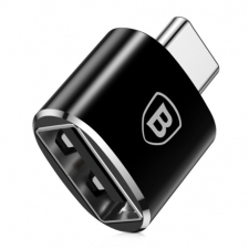 Baseus adaptér USB / USB Type-C OTG, fekete kábel és adapter