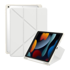 Baseus Apple iPad 10.2 (2019 / 2020 / 2021), mappa tok, Apple Pencil tartóval, Origami Smart Case, Baseus Minimalist, fehér tablet tok