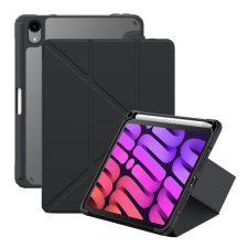 Baseus Apple iPad Mini (2021) (8.3), mappa tok, Apple Pencil tartóval, Origami Smart Case, Baseus Minimalist, fekete tablet tok