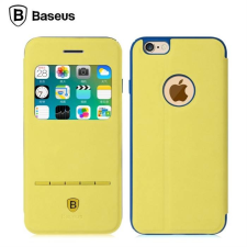 Baseus Apple iPhone 6/6s Baseus Terse Youth Bőr Könyvtok - Sárga tok és táska