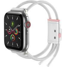 Baseus Apple Watch 3-6, SE (38 / 40 mm), textíl pótszíj, állítható, légáteresztő, Baseus Lets Go, fehér okosóra kellék