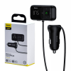 Baseus Autós Bluetooth MP3 lejátszó + töltő Baseus T alakú S-16 fekete OS