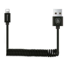 Baseus Baseus Elastic rugalmas adatkábel 1,6m hosszú (CALIGHTNG-EL01), fekete kábel és adapter