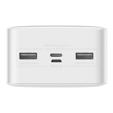 Baseus Bipow Powerbank, 30000mAh, 15W (fehér) power bank