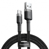 Baseus Cafule kábel USB / USB C QC 3.0 3A 1m, fekete/szürke
