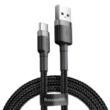 Baseus Cafule kábel USB / USB C QC 3.0 3A 1m, fekete/szürke kábel és adapter