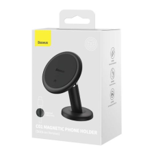 Baseus Car Mount C01 Magnetic Phone Holder (Stick-on Version) Black (SUCC000001) (SUCC000001) mobiltelefon kellék