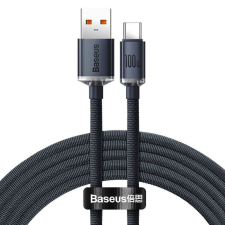 Baseus Crystal Shine USB- USB-C kábel, 100W, 2m, fekete (CAJY000501) kábel és adapter