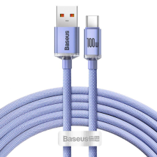 Baseus Crystal Shine USB-USB-C kábel, 100W, 2m, ibolya (CAJY000505) (CAJY000505) kábel és adapter