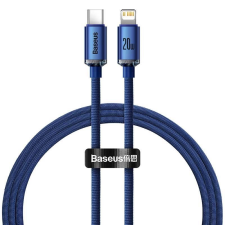 Baseus Crystal USB-C Lightning kábel, 20W, 1.2m, kék (CAJY000203) (CAJY000203) kábel és adapter