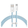 Baseus DYNAMIC adatkábel (USB - Type-C, 6A, 100W, gyorstöltő, 100cm, cipőfűző) VILÁGOSKÉK (CALD000603)