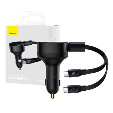 Baseus Enjoyment autós töltő 33W + USB-C kábel fekete (C00035500111-00) (C00035500111-00) mobiltelefon kellék
