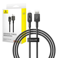 Baseus Explorer USB-A apa - Lightning apa 2.0 Adat és Töltő kábel - Fekete (1m) kábel és adapter