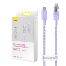 Baseus Fast Charging cable Baseus USB-C to Lightning Explorer Series 2m, 20W (purple) kábel és adapter
