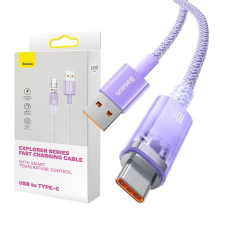 Baseus Flash USB-A - USB-C gyorstöltőkábel 6A 2m lila (CATS010505) (CATS010505) kábel és adapter