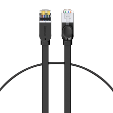 Baseus Flat UTP CAT6 Patch kábel 0.5m - Fekete kábel és adapter