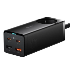 Baseus GaN3 Pro hálózati töltő 2xUSB + 2xUSB-C + AC 65W Black PSZM000901 tok és táska